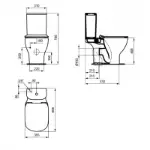 Tesi WC Šolja za Monoblok Crna T0082V3