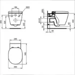 Connect Aquablade Konzolna WC Šolja E047901