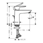 Talis E 110 Baterija za Lavabo 71710000