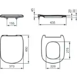 	Tesi SS Crna WC Daska T3527V3