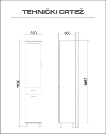 Standard Vertikala sa policama (380C)